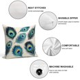 thumbnail image 3 of Peacock Feathers Pillow Covers,Peacock Feathers Throw Pillow Covers 24"×24" ,Living Room Sofa Couch Pillow Covers,Decorative Pillow Covers, 3 of 7