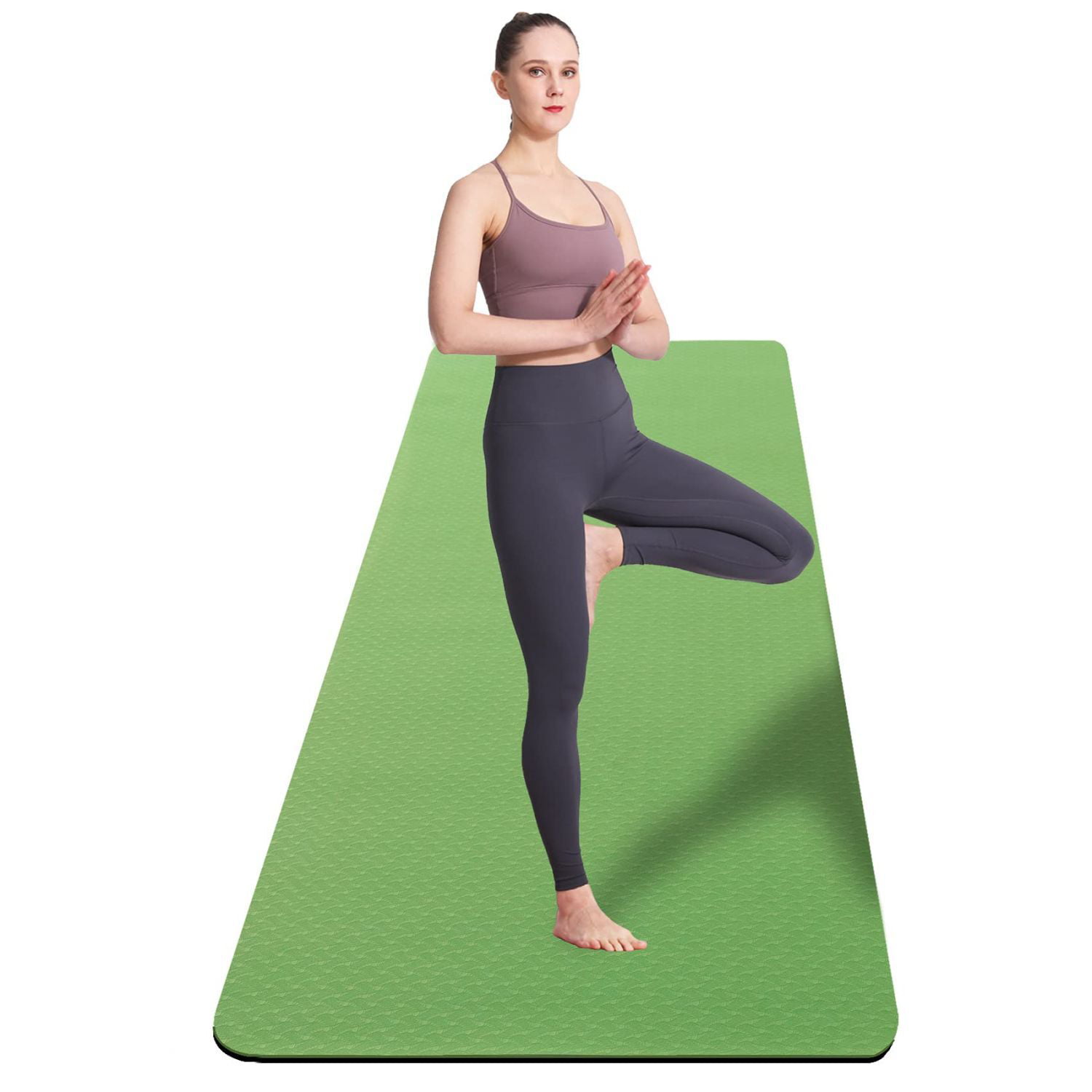 Yoga Mat Gym Exercise 6mm Thick Large Comfortable NonSlip TPE EcoFriendly Pilate 