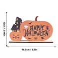 thumbnail image 3 of Halloween Party Decorations, Halloween Centerpiece, Pumpkin Decorations for Home, Cute Ghost Decor, 6.5X4 Inch Wooden Freestanding Sign with Jack O Lantern and Haunted Mansion, 3 of 4