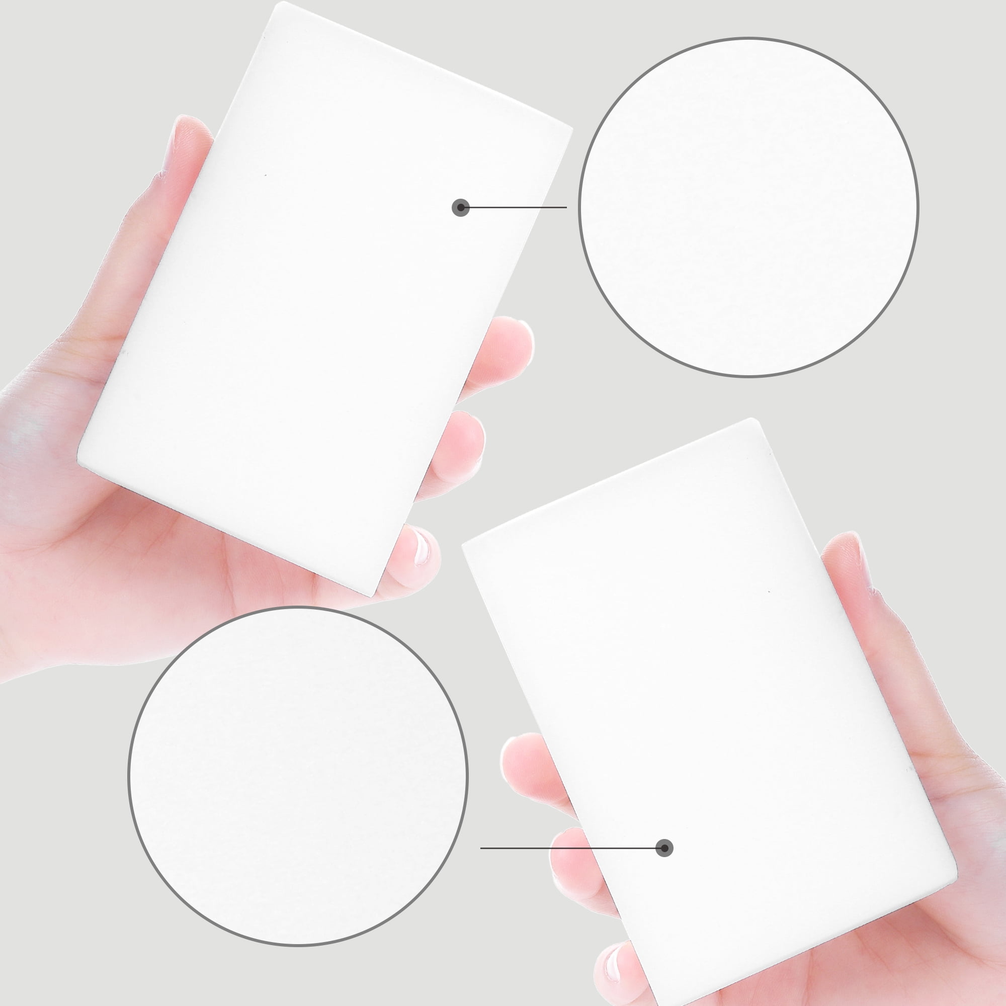 Unique Bargains No Scratch Cleaning Sponges 6 Pack Household Sponge White 4.3"x2.8"x1.2"