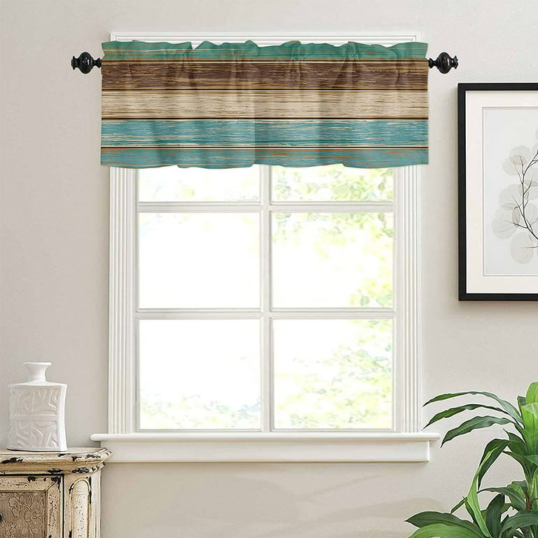 Teal Turquoise Curtain Valance For