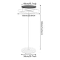 thumbnail image 3 of 55.1in Round Clothing Rack, Clothes Display Rack, Rotatable Garment Rack(Black+White), 3 of 11