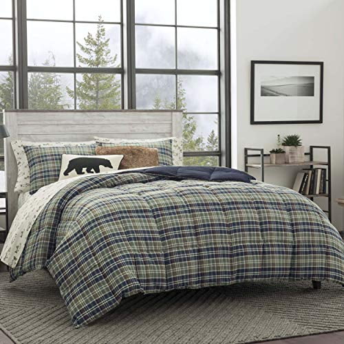 Eddie Bauer Rugged Plaid Comforter Set, Full/Queen, Dune