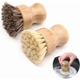 thumbnail image 1 of Eco-Friendly Bamboo Cleaning Brush Set for Dishes, Pots, and Vegetables, 1 of 5