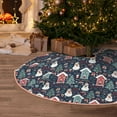 thumbnail image 5 of Rateoe Christmas Village Pattern Christmas Tree Skirt with Ties, Christmas Tree Decorations, Farmhouse Christmas Decor Xmas Holiday Decorations-48", 5 of 6