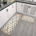 thumbnail image 2 of Experience Class with our Black Boho Kitchen Rug Mat Set - Black and White, 2 Piece, Non-Slip, Washable for Beautiful Kitchen Floors, 2 of 7