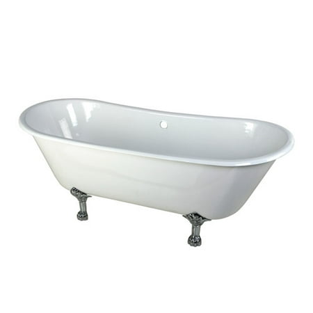 UPC 663370286667 product image for Kingston Brass VCTND6728NH1 67 inches Cast Iron Double Slipper Clawfoot Bathtub  | upcitemdb.com