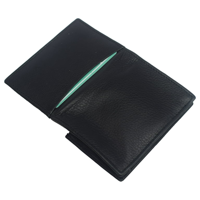 Genuine Leather Business Card Holder Name Card Case Credit Card Wallet with  ID Window RFID Blocking 