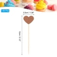 thumbnail image 2 of Uxcell 50Pcs Heart Cupcake Toppers Star Cupcake Picks Birthday Decoration Orange, 2 of 7