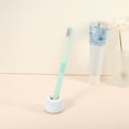 thumbnail image 5 of Unique Bargains Round Mini Ceramic Toothbrush Holder White 1.65"x1.18" Electric Toothbrush Holder for Bathroom, 5 of 8