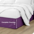 thumbnail image 5 of Bare Home Double Brushed Bed Skirt - Premium 1800 Collection - 15-inch Drop - Queen, Plum, 5 of 10