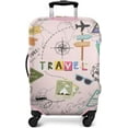 thumbnail image 5 of Travel Luggage Cover Suitcase Protector Fits 18-32 Inch Luggage Wheel Covers Patterned Travel Related Items Flower Luggage Protector Elastic Luggage Anti-scratch Suitcase Cover S, 5 of 5