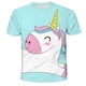 thumbnail image 1 of Ropa de unicornio para niños y niñas de verano, ropa de moda para niños, camisetas casuales de dibujos animados, disfraz 4T Gao Jinjia LED, 1 of 2