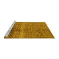 thumbnail image 2 of Ahgly Company Machine Washable Indoor Rectangle Solid Yellow Modern Area Rugs, 6' x 9', 2 of 4