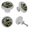thumbnail image 4 of Sloth Fluorescent Drawer Pulls - Round Knobs - Glow-in-the-Dark Door Handles - 4-Pack - Suitable for Cabinets, Wardrobes, Dressers - Furniture Decor with Screws, 4 of 6