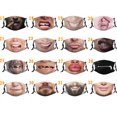 thumbnail image 2 of Máscara de barba de bigote cubierta personalizada lavable reutilizable máscara impresa (C) brillar Electrónica, 2 of 3
