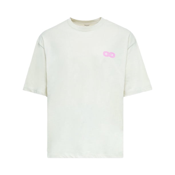 Hype - Camiseta Continu8 Logo para Adultos Unisex (Gris Claro)