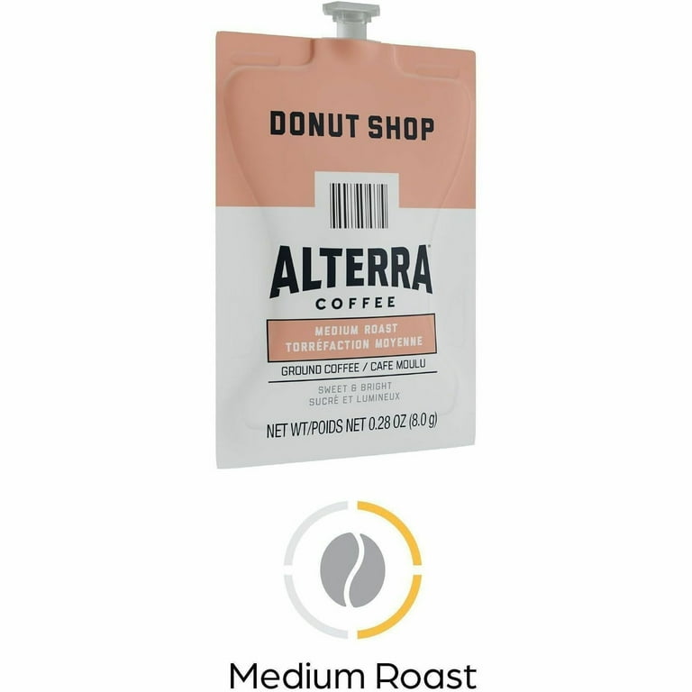 Lavazza Alterra Donut Shop Coffee, 100 Freshpacks/Carton, For