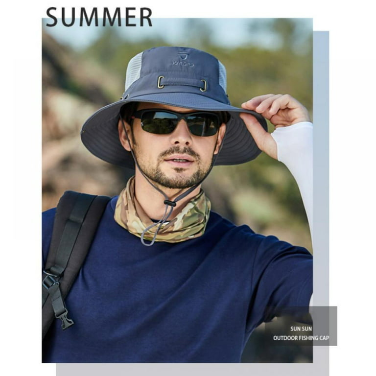Men's Sun Hat Breathable Mesh Bucket Hat Outdoor Sun Hat for Fishing Hiking  Beach Golf