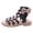 Black, variant on Xijirk Girls Sandals,Children Shoes High Top Flat Sandals Roman Sandals Casual and Beach Wear Comfortable Supportive Design,Toddler Sandals,Black,6-7 Years