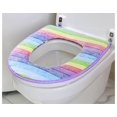 thumbnail image 4 of Almohadillas para asiento de inodoro con flecos morados, lavables, para baño, suaves, más gruesas, más cálidas, de tela lavable, almohadillas para asiento de inodoro con cremallera, almohadillas para, 4 of 4