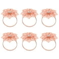 thumbnail image 4 of 6pcs Anneaux de Serviette en Alliage Élégant Modèle de Fleur Boucles Porte-Serviettes, 4 of 9
