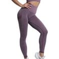 thumbnail image 3 of Guardurnaity Pantalones deportivos de Yoga para mujer, cintura alta, realce, forma de sonrisa, mallas de cadera, correr, Fitness, gimnasio, Yoga, Pijama Vino tinto L, 3 of 6