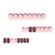 thumbnail image 3 of Uñas postizas cortas cuadradas de acrílico brillante color cereza, cobertura total, fácil aplicación, 24 unidades., 3 of 5