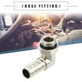 thumbnail image 2 of Adaptador de manguera de latón de 90 grados para automóvil universal, 10 mm de 3/8" a macho G1/4" BSP BSPT tono plateado, 2 of 7