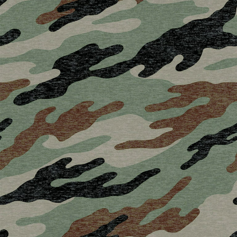Camo Army Camo Green, Fabric by the Yard