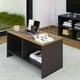thumbnail image 5 of MORU Mesa de Centro SMART Negro y Latte, Mesita de noche, Mesa Lateral Para Sala, Mesa Auxiliar Con Estantes, Ideal Para Casa u Oficina |Mate| 80x40x42| MORU SMART negro y roble Moderno Minimalista, 5 of 8