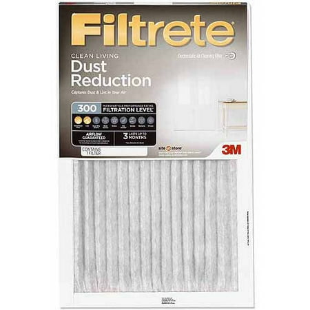 Filtrete Clean Living Dust Reduction HVAC Furnace Air Filter, 300 MPR, 12 x 24 x 1 inch, 1 Filter