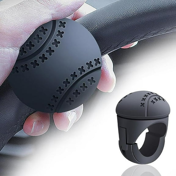 New Generation Silicone Steering Wheel Knob 1-Pack, Universal Fit For Cars Trucks Tractors With Lightweight Flexible Silicone And Anti-Slip Texture, Easy Steering Assistance