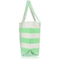 thumbnail image 7 of DALIX Striped Boat Bag Premium Cotton Canvas Tote in Mint Green, 7 of 7