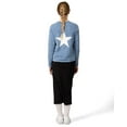 thumbnail image 2 of MeMoi Girls Back Star Design Cotton Rich Long Sleeve T-Shirt - Girls - Female, XL, Denim, 2 of 7
