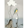 thumbnail image 2 of Koson, Ohara 23x32 Gold Ornate Wood Framed with Double Matting Museum Art Print Titled - Kingfisher with Lotus Flower, 2 of 4