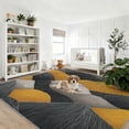 thumbnail image 2 of Area Rug Black Modern Rug for Living Room Indoor Abstract Waves Printed Rugs for Bedroom Soft Dining Room Low Pile Carpet Non-Slip Rug for Home Office-3' x 5', 2 of 7