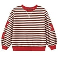 thumbnail image 4 of YunPes Teen Girls Y2K Sweatshirt with Star Stripes Oversized Crewneck Long Sleeve Pullover Tops Kids Cute Casual Trendy Outfits, 4 of 4