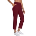 thumbnail image 4 of Womens High Waisted Work Pants with Pockets, Comfortable Stretchy Office Trousers for Business Casual Travel and Everyday Wear, 4 of 6