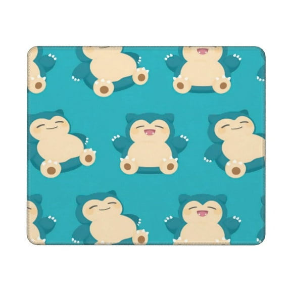 Pokémon-Snorlax Square Mouse Pad,Mouse Mat,Washable Mousepad Lycra Cloth,Non-Slip Rubber Base Computer Mouse Pads for Wireless Mouse,10X12In