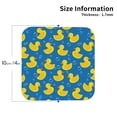 thumbnail image 2 of Pofeuu Rubber Duck Print Coasters for Drinks, 4Pack PU Leather Coasters, Bar Drink Coasters for Tabletop Protection, Furniture from Damage-Square, 2 of 6