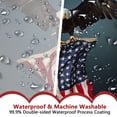 thumbnail image 7 of 250 American Flag Shower Curtain, 4th of July Shower Curtain Patriotic Shower Curtain American USA Flag with Flying Bald Eagle Bathroom Curtain Vintage Flag Shower Curtain with Hooks, 72x72 inches, 7 of 7