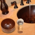 thumbnail image 4 of Bol de Crème à Raser pour Barbe, Tasse de Savon à Raser pour Hommes avec Brosse à Mousse à Raser, Bol de Rasage en Bois, 4 of 6