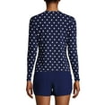 thumbnail image 2 of Lands' End Women's Crew Neck Long Sleeve Rash Guard UPF 50 Sun Protection Swim Tee, 2 of 3