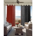 thumbnail image 4 of Red Black Ombre Blackout Curtains, Light Blocking Print Window Curtains, Vintage Farmhouse Wooden Thermal Insulated Window Drapes for Living Room Kitchen Cafe 2 Panels, 84"W x 63"L, 4 of 9