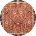 thumbnail image 1 of Ahgly Company Machine Washable Indoor Round Abstract Tomato Red Area Rugs, 5' Round, 1 of 7