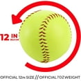 thumbnail image 4 of YSTDHL 6 Pack Sports Practice Softballs, 12-Inch Official Size and Weight Slowpitch Softball, Unmarked & Leather Covered Training Ball for Games, Practice and Training, 4 of 6