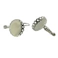 thumbnail image 4 of 12 Piezas de Gancho de Alambre de Pendiente de Latón con Encanto Disco en Blanco para Joyas de Bricolaje Regalo Plata Macarena Pendiente en blanco, 4 of 7