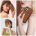thumbnail image 5 of for Samsung Galaxy A35 Wallet Case with Shoulder Lanyard Strap, Crossbody Phone Case with Card Holder Slots for Women Girls, Luxury PU Leather Flip Stand Purse Cover Shockproof Case, Brown, 5 of 9