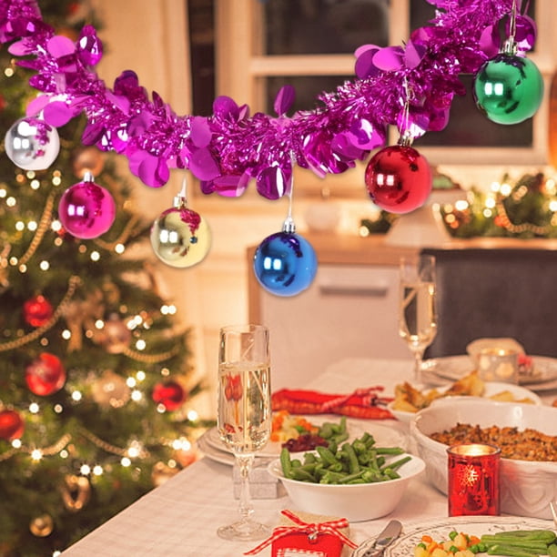 Christmas Decoration Rattan Flower Ribbon Mood Scene Arrangement Hanging Party Colorful Strip Top Creat Pendant